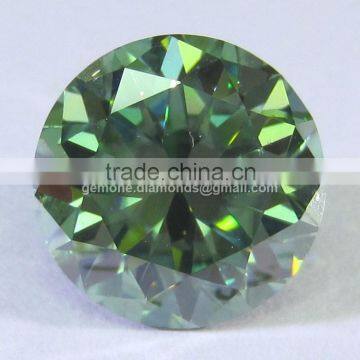 FANCY GREEN COLOR Round BRILLIANT Cut Moissanite Diamond FRM Manufacturer