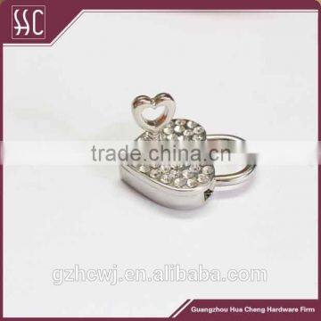 fashinable lock, heart-shaped lock,metal lock for bag accessory