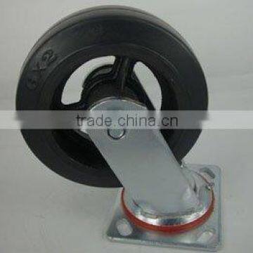 cast iron rubber caster