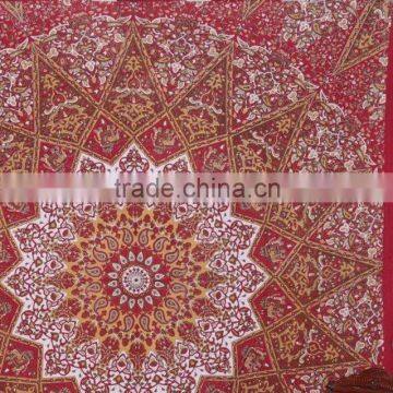 Red Mandala Tapestry Cotton Indian Tapestries Bohemian Wall Hanging Home Decor Beach Throw Bed Sheet Tapestry Indian Tapestries photo-2