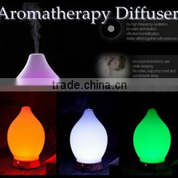 Glass Cover Electronic Aroma Diffuser With Coloful LED Light