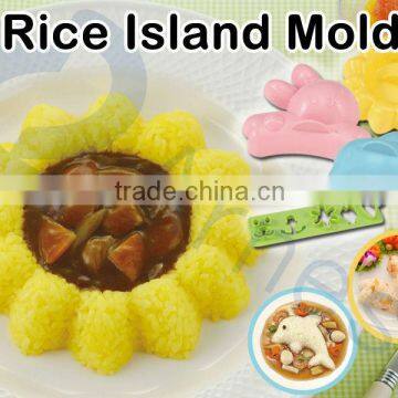 sushi rice plastic mold home kitchen tool children gift curry and rice bowl rice mold japanese kitchenware rice island mold