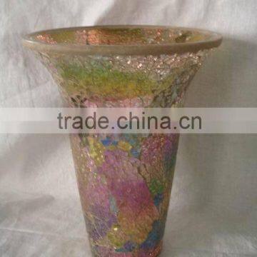 Mosaic glass vase