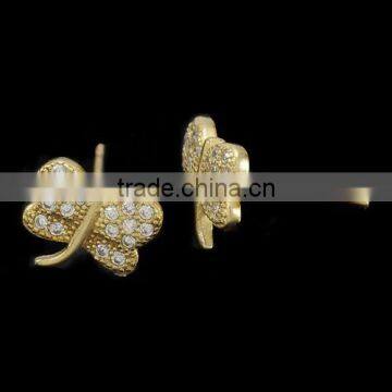Golden Rhinestone Dragonfly Earrings Fashion Jewelry Earrings