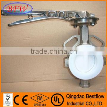 PTFE coating disc butterfly valve