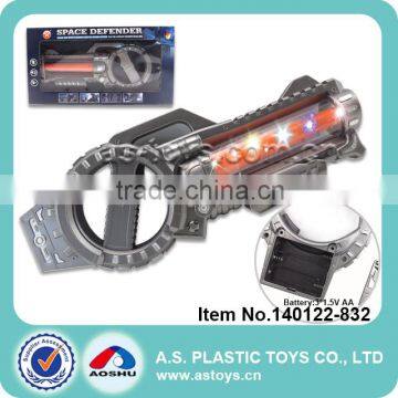 LED Flashing light plastic toy space gun