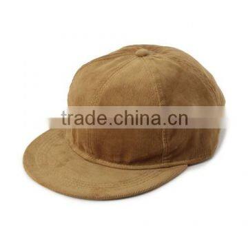 blank corduroy flat brim snapback cap with propeller