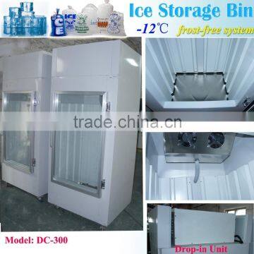 Indoor Ice bin with auto defrost system