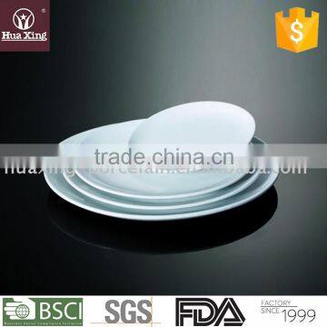 H5803 wholesale guangdong oem white porcelain flat round plates