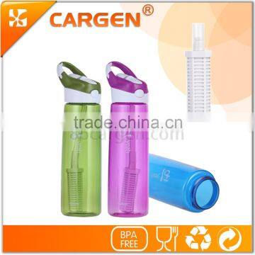 2015 latest design gym water bottle alkaline filter sports drink bottle