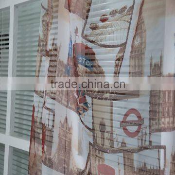 Beautiful London City Design Baby Bedroom Digital Printed Window Curtain Fabric photo-2