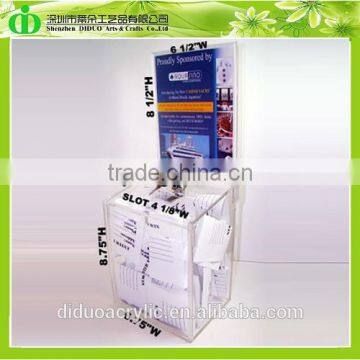 DDD-0116 Trade Assurance Chinese Factory Wholesale Acrylic Coin/Ballot Box With Lock