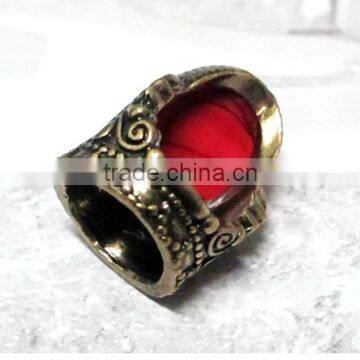 Turquoise Stone Rings Vintage Rings for Women&Men Antique Silver Ring Unisex Personality Oval Turquoise Finger Anillos IR122 photo-6