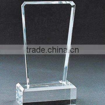 Grade A crystal blank block with engraved for crystal trophy and award (R-0341)