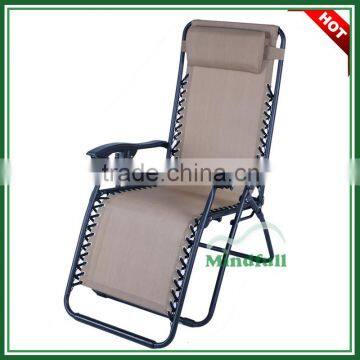 22mm*1mm Steel Frame Zero Gravity Folding Lounge Chair Adjustable Recliner Chair