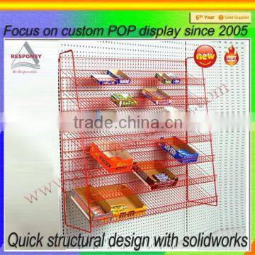 grocery store used cookies display rack storage metal showcase