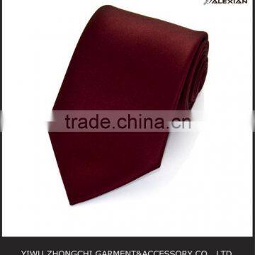 burgundy satin men tie necktie