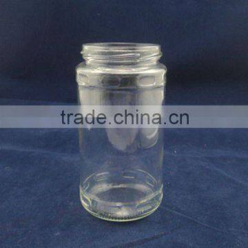 empty glass jar of 335ml, glass canning jar