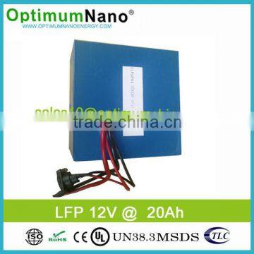 Lithium Ion Phosphate Battery 12V 20ah for e-bike,e-scooter