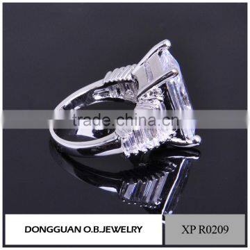 Personalized White Zircon Silver Ring Designs For Girl/Sterling Silver Ring photo-6