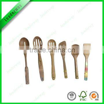 2016 hot sale bamboo spoon & fork set with hole