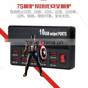 Factory Supplier Combo USB 2.0 High Speed 10 Ports HUB For Laptop PC/ 10 Ports Usb 2.0 Hub for Multi Usb Device