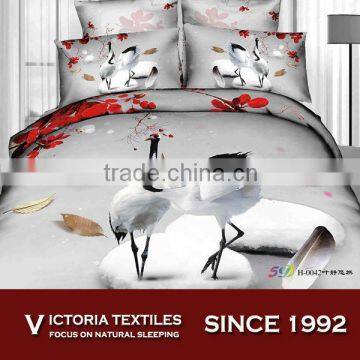 pure natural cotton reactive printed twill comforter sheets set/4pcs bedding sets 2015 NEW
