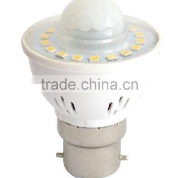 CE ROHS 3W B22 E27 Infrared Body Motion led sensor light