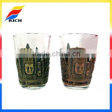 wholesale custom tourist souvenir metal shot glasses