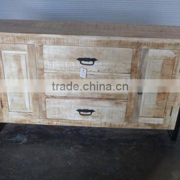 INDUSTRIAL SIDE CABINET WITH ANTIC LOOK