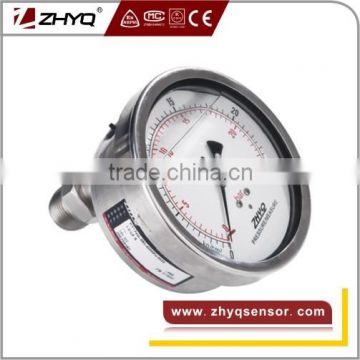 axial installation flush diaphragm homogenizer pressure gauge