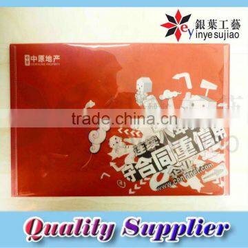 Plastic document folder for promo