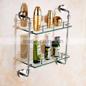 20702 Bathroom Accessory Heart Double Glass Shelf Hotel Use Modern Kitchen