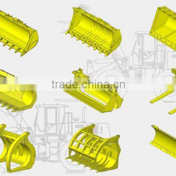 0.96CMB Hydraulic Bucket/Log Grapple/Breaking Hammer For Hydraulic KMQ PC240LC-7 Excavator