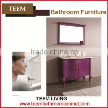 Teem home bathroom furniture OEM european style modern bathroom furniture lacquer bathroom vanity