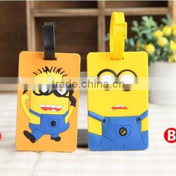 China wholesale Cute cartoon PVC soft plastic luggage tag