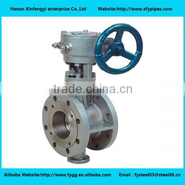 Worm Gear Actuated Flange Triple Eccentric Butterfly Valve