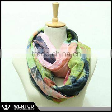 Spring New Arrival Fashionable Mutiocolors Printed Voile Scarf Shawl