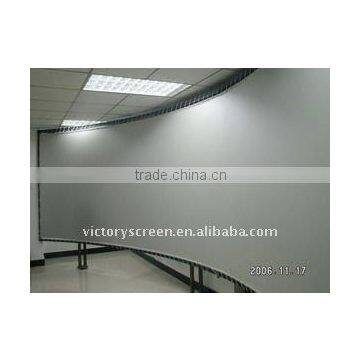 3d curved frame projection screen with 3 floor stand