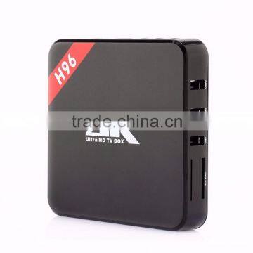 Android TV box H96 4K S905 Quad core Metal tv box Quad core 1.8Ghz 1g/8g smart tv box m8s