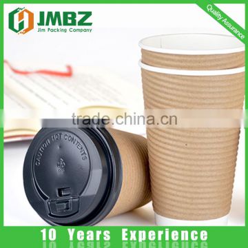 Disposable recycled double wall corrugated coffee paper cup