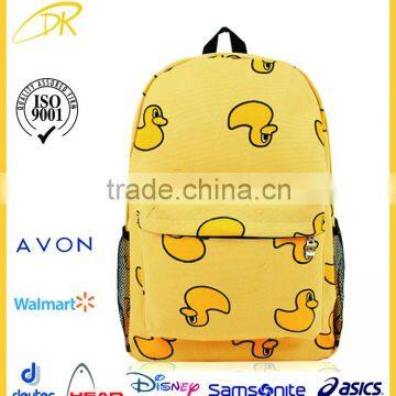 Quanzhou factory girl canvas fashion school backpack 2015