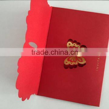 Lace Special Butterfly Hot Stamping Wedding Custom Invitation Envelope photo-2