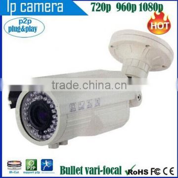 Tollar cctv ip camera Outdoor bullet camera IR night vision HD 720P/960P vari-focal security cctv camera