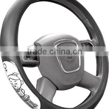 funny car accessories 3 wheel anime car steering wheel cover rubber covers