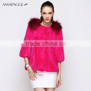 Shenzhen OEM Light Pink Women Short Mink Fur Coat for Wholesale photo-5