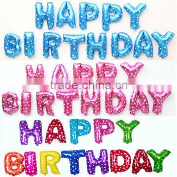 Multicolor Letters HAPPY BIRTHDAY Foil Balloons Silver Gold Children Happy Birthday Letter Ballons