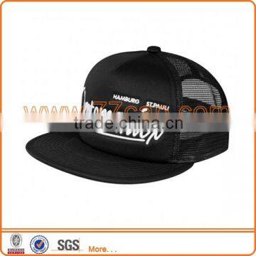 Custom Foam Mesh Flat Bill Trucker Mesh Snapback Hat Cap