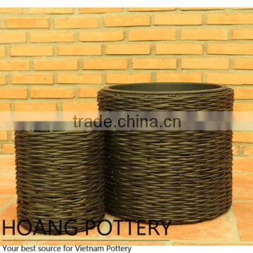 Wholesale Wicker Flower Planters / Pot photo-1