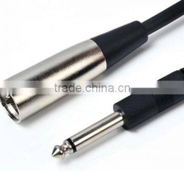 XLR Female to 6.35 aux cable nickel plated 4m PVC cable